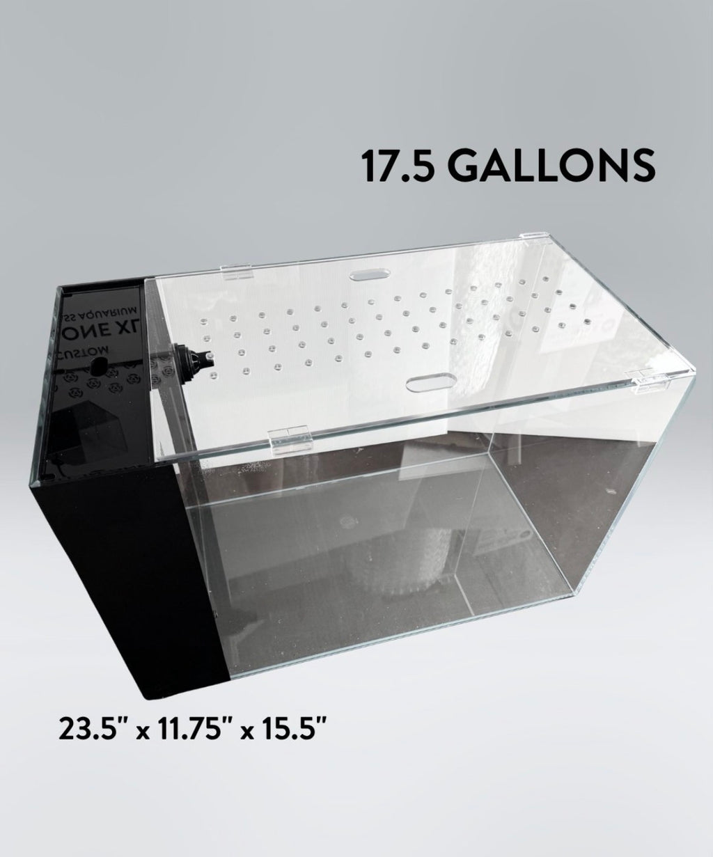 17 Gallon Rimless Glass All-in-One Aquarium